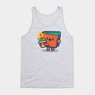 Cute Wallet Money Plant Tank Top